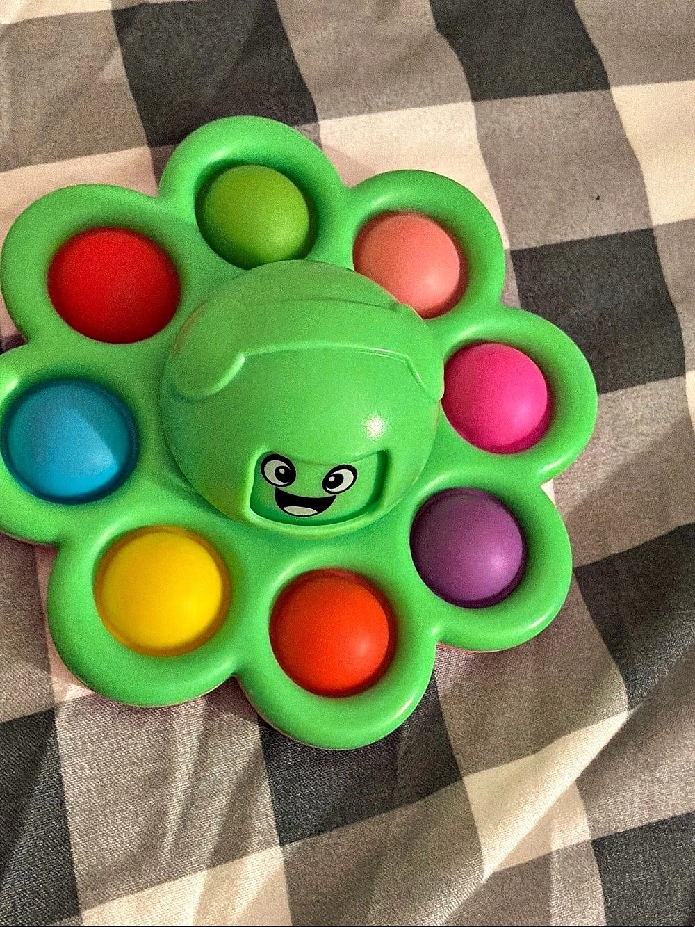 Flower Pop Fidget Toy Green & Pink